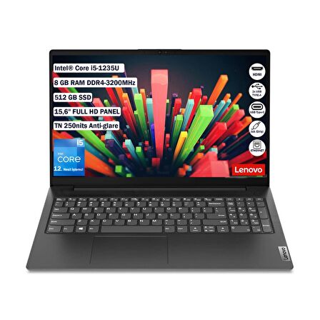 Lenovo V15 G3 Iap Intel Core™ I5-1235U 8 GB 512 GB SSD 15.6" FHD FreeDos 82TT00A5TX