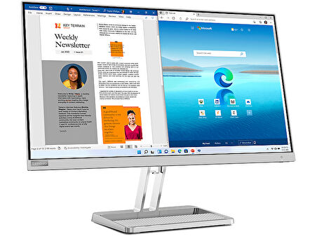LENOVO L27i-40 27 inç 100Hz 4ms FreeSync IPS FHD Monitör Bulut Grisi