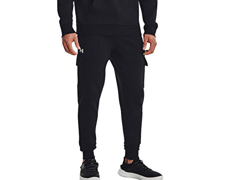 Under Armour Ua Rival Fleece Cargo Jogger Erkek Günlük Kargo Eşofman Altı 1382134-001 Siyah
