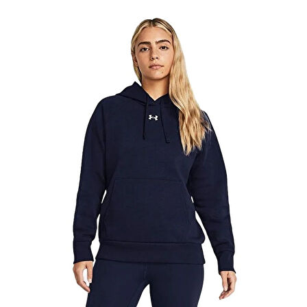 Under Armour Rival Fleece Hoodie Kadın Sweatshirt 1379500-410 Lacivert