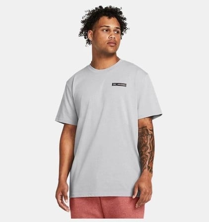Under Armour UA HW ARMOUR LABEL SS Gri Erkek T-Shirt 1382831-011