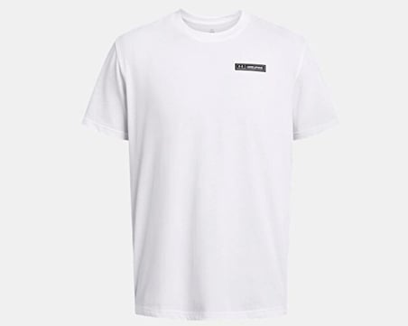 Under Armour Ua Hw Armour Label Ss Erkek Günlük Tişört 1382831-100 Beyaz