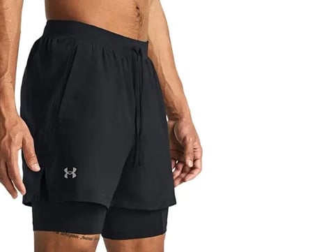 Under Armour Ua Launch 5'' 2-In-1 Shorts Erkek Koşu Şortu 1382640-001 Siyah