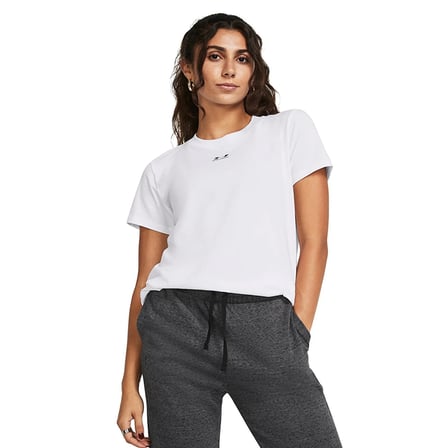 Under Armour Ua Rival Core Ss Beyaz Kadın T-Shirt 1383648-100