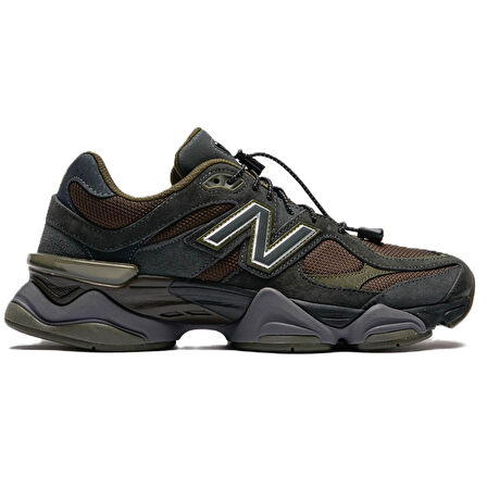 New Balance 9060 Lastik Bağcıklı Hakiki Deri Unisex Günlük Spor Ayakkabı Kahverengi