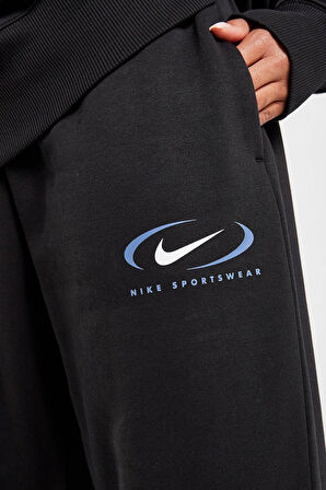 Nike Sportswear Phoenix Fleece Oversize High Rise Pants Kadın Oversize Yüksek Belli Şardonlu Eşofman Altı Siyah