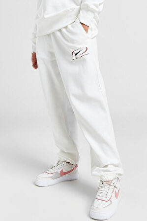 Nike Sportswear Phoenix Fleece Oversize High Rise Pants Kadın Oversize Yüksek Belli Şardonlu Eşofman Altı Beyaz