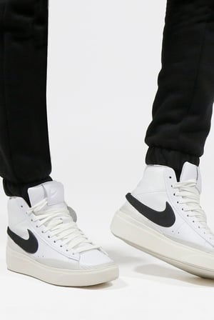 Nike Blazer Phantom Mid Leather Unisex Sneaker White Hakiki Deri Bilekli  Günlük Spor Ayakkabı Beyaz