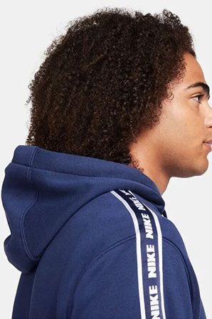Nike Club Fleece Hoodie Track Suit Kapişonlu Pamuklu Erkek Eşofman Takımı Lacivert