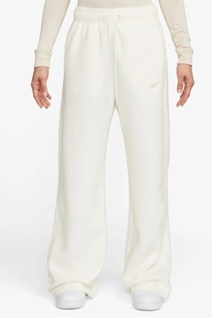 Nike Sportswear Plush Pack Wide Legs Womens Pant.Bol Kesim Geniş Paça Kadın Peluş Eşofman Altı Krem