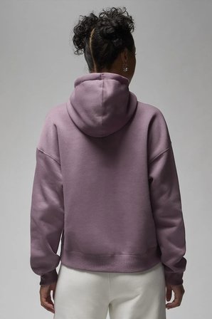 Nike Jordan Essentials Brooklyn Loose Fit Graphic Hoodie Bol Kesim Kapüşonlu Kadın Sweatshirt Mor