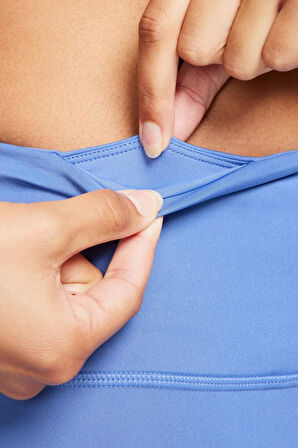 Nike Dri Fit Fast Mid Rise 7/8 Tight Hbr Kadın Toparlayıcı 3 Cebli Koşu Antrenman Taytı Mavi