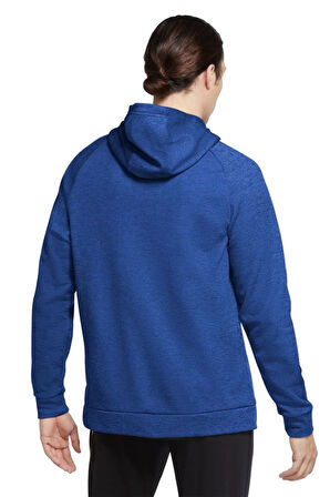 Nike Dri Fit Therma Hoodie Kapüşonlu Unısex Termal Sweatshirt Mavi