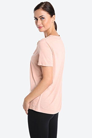 Nike Futura White Tee Dökümlü Hafif Parlak Modal Örme Solmaya Dayanıklı Unisex Pembe Tişört