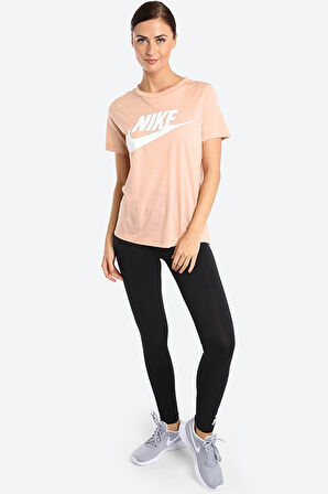 Nike Futura White Tee Dökümlü Hafif Parlak Modal Örme Solmaya Dayanıklı Unisex Pembe Tişört