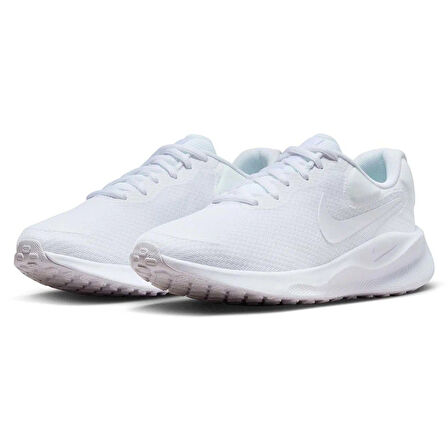 Nike Revolution 7 Gold Swoosh Kadın Yürüyüş Koşu Ayakkabısı Beyaz