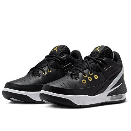 Nike Air Jordan Max Auro 5 Unisex Leather Basketball Shoes Hakiki Deri Basketbol Ayakkabısı Siyah