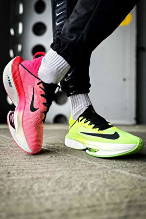 Nike Zoomx Alphafly Nex% 2 Atomknit Running Erkek Reflektörlü Koşu Antrenman Ayakkabısı Pembe Yeşil