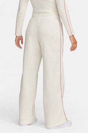 Nike Streetwear Oversized Fleece Wide Leg Jogger Kadın Oversize Geniş Paçalı Yüksek Bel Eşofman Altı Krem