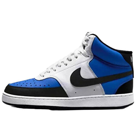 Nike Court Vision Mid Leather Sneaker Bilekli Günlük Mavi Deri Spor Ayakkabı