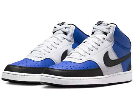 Nike Court Vision Mid Leather Sneaker Bilekli Günlük Mavi Deri Spor Ayakkabı