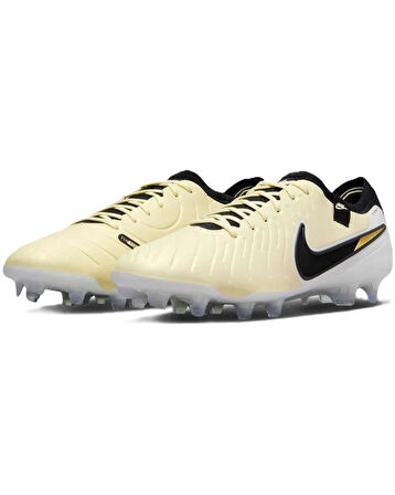 Nike Tiempo Legend 10 Elite FG Pro Soccer Shoes Çim Saha Kramponu Krem 