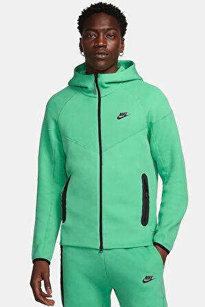 Nike Tech Fleece Full Zip Windrunner Hoodie Green Kapüşonlu Unisex Sweatshirt Haki