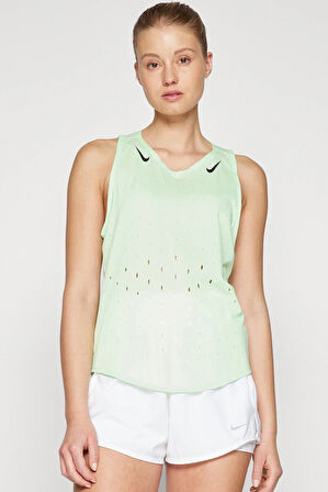 Nike Dri Fit AeroSwift Running ADV Singlet Tank Top Green Lazer Kesim Koşu Atleti Yeşil