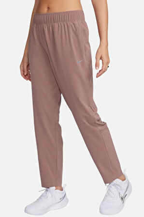 Nike Dri Fit Fast Mid Rise 7/8 Length Running Pant Kadın Reflektörlü Koşu Antrenman Eşofman Altı Açık Kahve