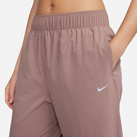 Nike Dri Fit Fast Mid Rise 7/8 Length Running Pant Kadın Reflektörlü Koşu Antrenman Eşofman Altı Açık Kahve