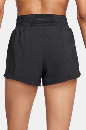 Nike One Swoosh Dri Fit MR Loose Fit Womens Running Short Slip Astarlı Bol Kesim Kadın Koşu Antreman Şortu Siyah