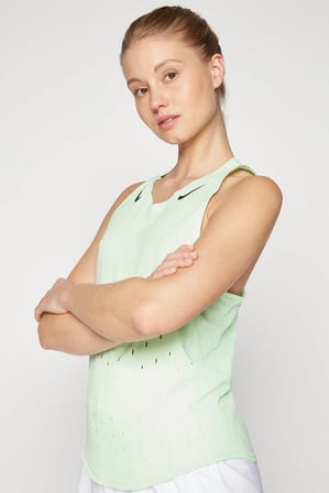 Nike Dri Fit AeroSwift Running ADV Singlet Tank Top Green Lazer Kesim Koşu Atleti Yeşil