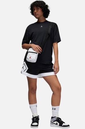 Nike Jordan Diamond Jumpan Women’s Loose Fit Top T-shirt Kadın Bol Kalıp File Detaylı Tişört Siyah