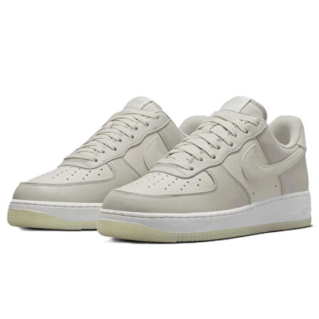 Nike Air Force 1 '07 LV8 Leather Unisex Sneaker Swoosh Hakiki Deri Günlük Spor Ayakkabı Bej