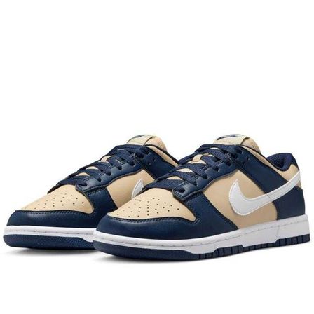 Nike Dunk Low Next Nature Leather Women Sneaker Hakiki Deri Beyaz Lacivert Kadın Spor Ayakkabı 
