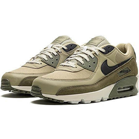Nike Air Max 90  Leather Sneaker Green Hakiki Deri Erkek Günlük Spor Ayakkabı Yeşil