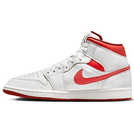 Nike Air Jordan Mid SE Leather Mens Sneaker Hakiki Deri Erkek Günlük Basketbol Spor Ayakkabı Beyaz