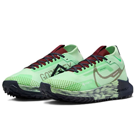 Nike React Pegasus Trail 4 GoreTex Su Geçirmez Reflektörlü Yürüyüş Koşu Ayakkabısı Yeşil-Lacivert