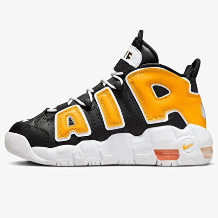Nike Air More Uptempo KI Leather Sneaker Hakiki Deri Günlük Spor Ayakkabı Siyah Sarı