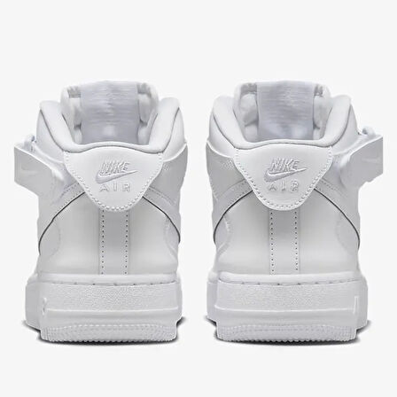 Nike Air Force 1 Mid Leather Sneaker Unisex Hakiki Deri Günlük Spor Ayakkabı Beyaz