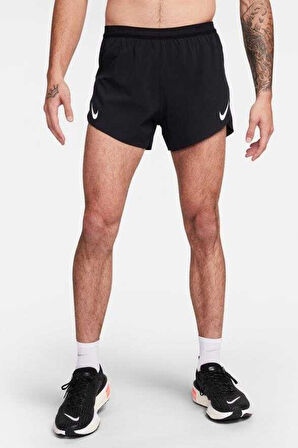Nike Dri Fit ADV Aeroswift Brief Lined 4 Inch Short Erkek 4 Cepli Koşu Şortu Siyah