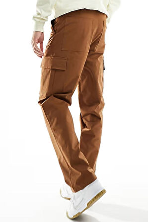 Nike Club Chino Woven Trousers Canvas Cargo Pant Dokuma Canvas Kargo Cepli Pantalon Kahverengi