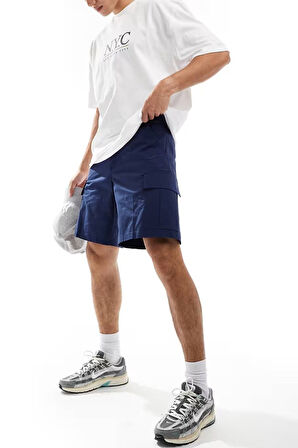 Nike Club Woven Chino Shorts Navy Erkek Dokuma Kanvas Günlük Şort Lacivert
