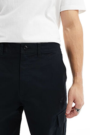 Nike Club Chino Woven Trousers Canvas Cargo Pant Dokuma Canvas Kargo Cepli Pantalon Siyah