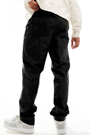 Nike Club Chino Woven Trousers Canvas Pant Erkek Dokuma Canvas Pantalon Siyah