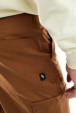 Nike Club Chino Woven Trousers Canvas Cargo Pant Dokuma Canvas Kargo Cepli Pantalon Kahverengi