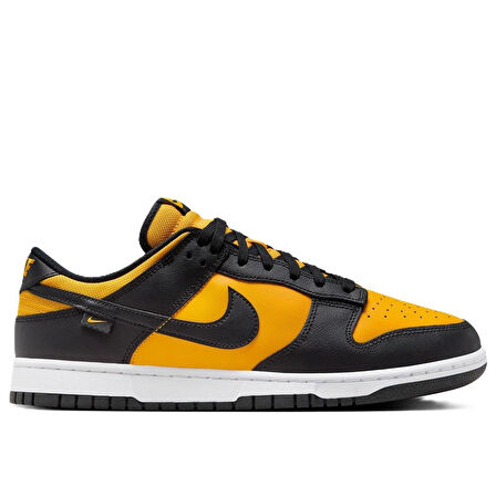 Nike Dunk Low Leather Mens Sneaker Hakiki Deri Sarı Siyah Günlük Spor Ayakkabı