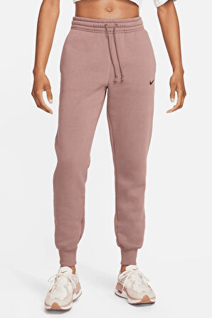 Nike Sportswear Phoenix Fleece Standart Fit Mid Rise Jogger Kadın Eşofman Altı Kahve
