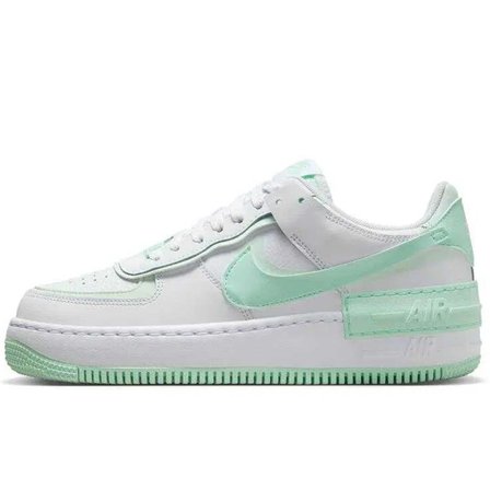 Nike Air Force 1 Shadow Sneaker Unisex Hakiki Deri Günlük Spor Ayakkabı Beyaz Yeşil
