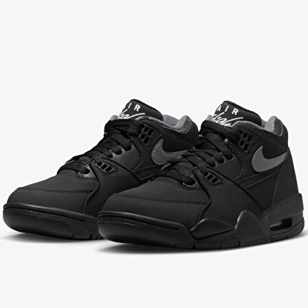 Nike Air Flight 89 Unisex Leather Sneaker Hakiki Deri Günlük Spor Ayakkabı Siyah